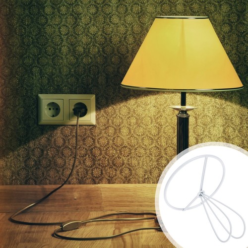 Set white wire lamp - white, shade