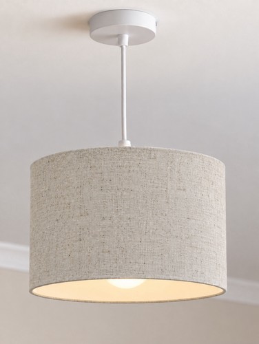 Natural fabric light shade - natural,